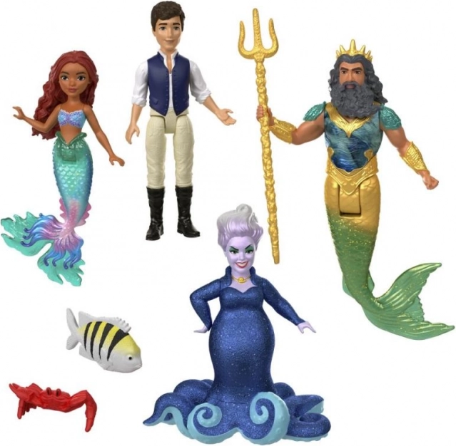 Disney La Sirenita set de 6 muñecas pequeñas con amigos