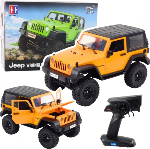 Coche RC todoterreno JEEP Wrangler Rock Crawler 1:14 – naranja