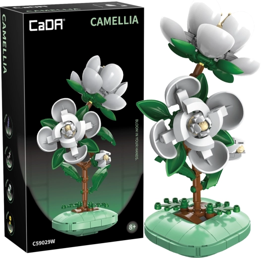 Set de construcción CaDA camelia en maceta 23 cm, 301 piezas