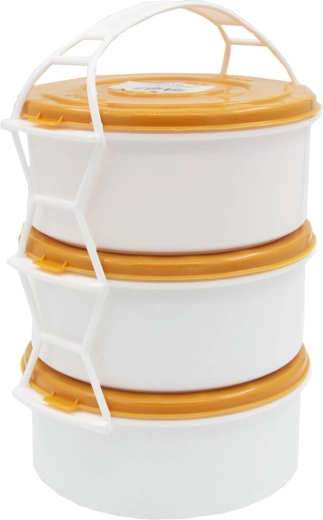Portacomidas 3×1 l de plástico – mix de colores