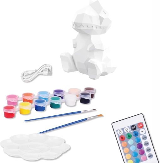 Lámpara creativa de dinosaurio para colorear