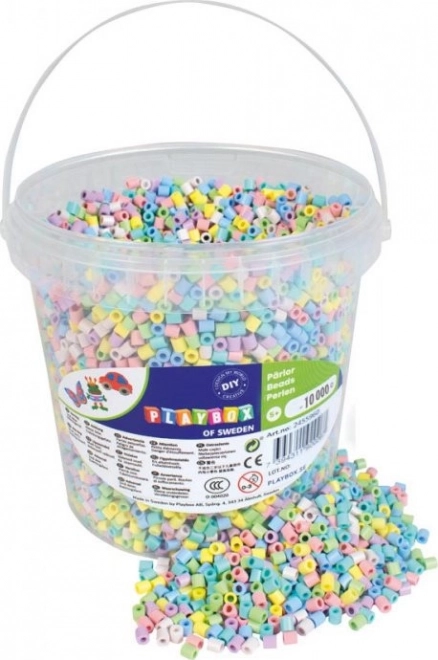 Cuentas para planchar en cubo - pastel, 10000 uds.