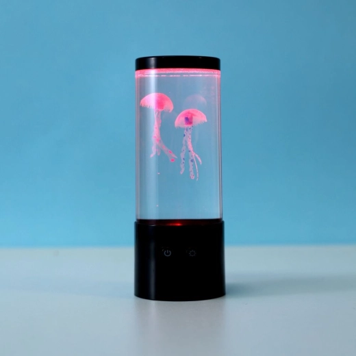 Lámpara LED con medusas flotantes