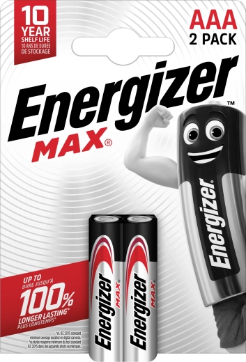 Pilas alcalinas Energizer Max AAA (2 uds)