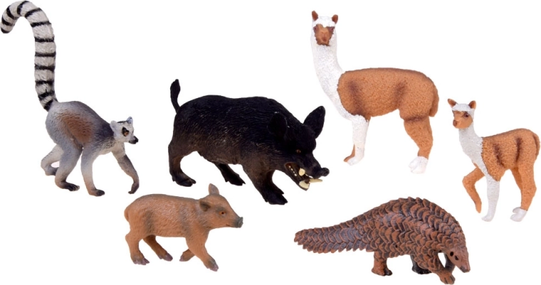 Seis animales en un solo set