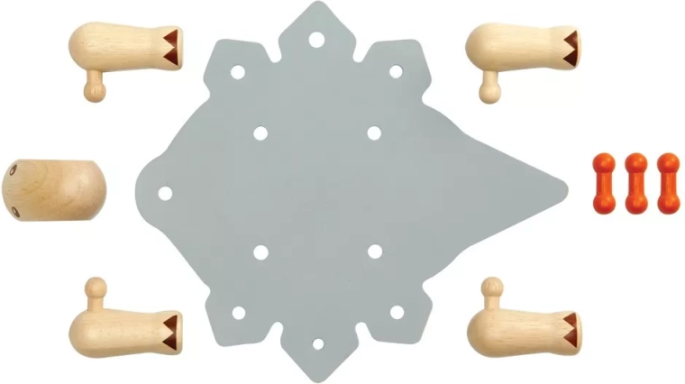Diferentes materiales: madera y goma