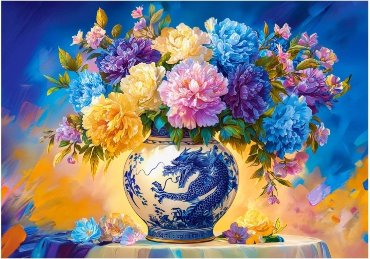 Puzzle Castorland Flores en porcelana china 500 piezas