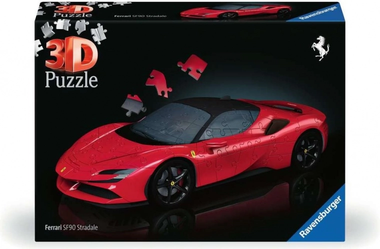 Puzzle 3D Ferrari SF90 Stradale de Ravensburger, 108 piezas