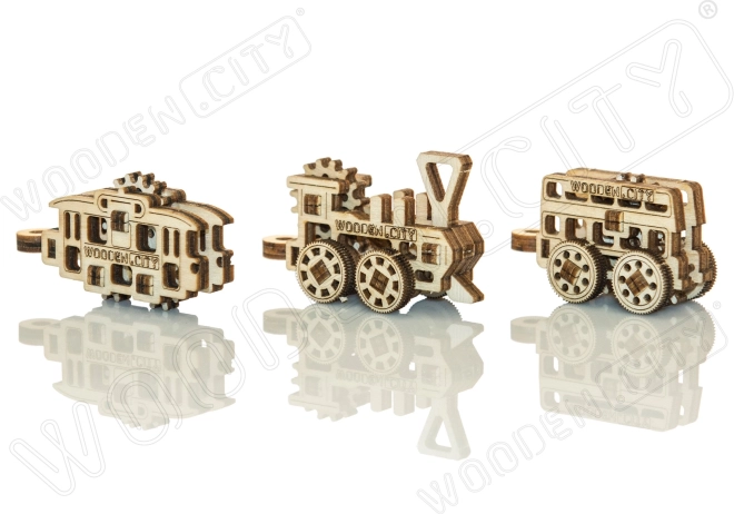 Puzle 3D Medios de transporte - Wooden City mini set