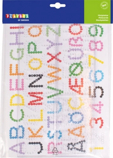 Placas para cuentas para planchar PLAYBOX - letras y números
