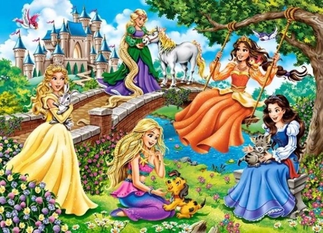 Rompecabezas de 180 piezas: princesas en el jardín