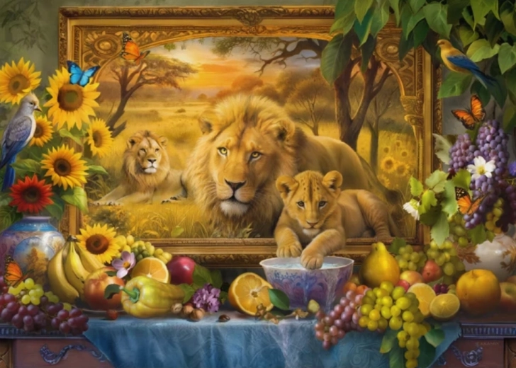 Puzzle Dino leones de 1000 piezas