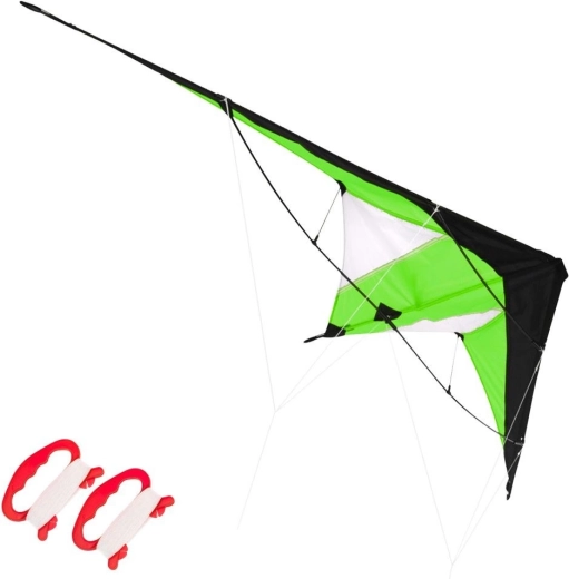 Cometa acrobática verde 120 × 50 cm