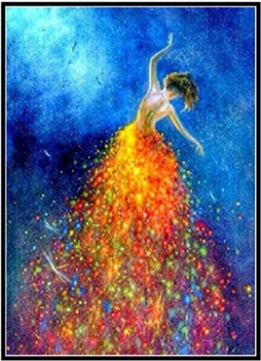 Pintura con diamantes – vestidos de colores 30 × 40 cm - 1 unidad