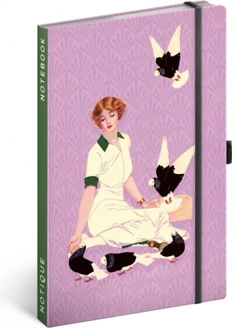 Cuaderno NOTIQUE «Palomas» de Kateřina Winterová, rayado 13 × 21 cm