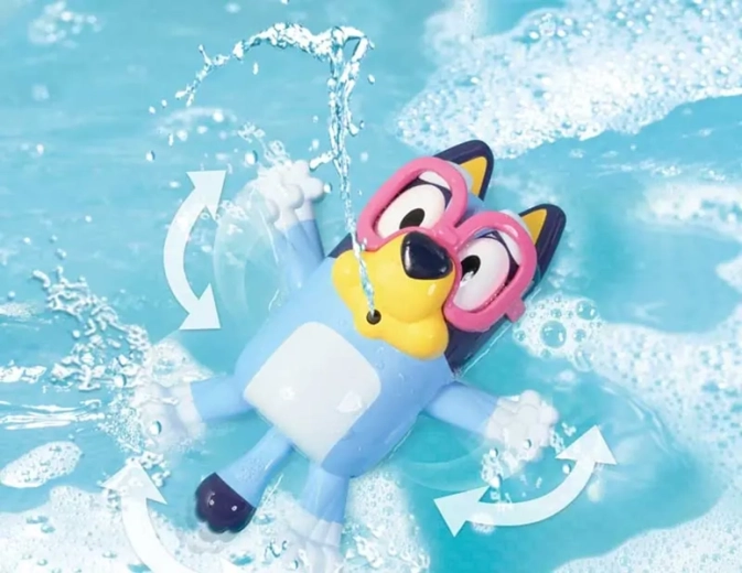 Diversión en la bañera gracias al motivo de Bluey