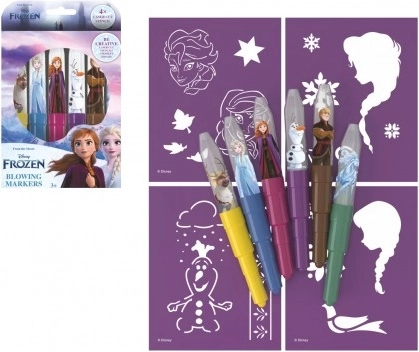 Rotuladores soplables con plantillas Frozen