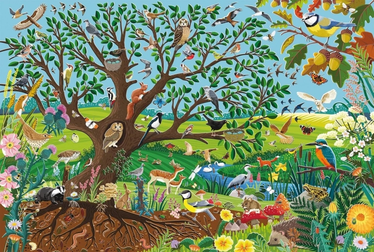 Puzzle Animales en el jardín 60 piezas Schmidt