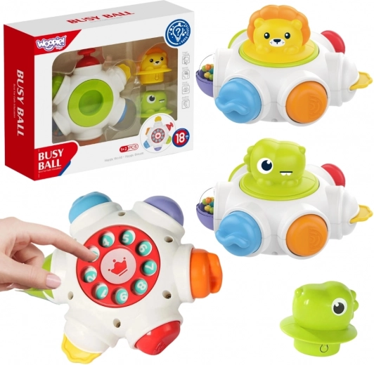 Woopie Cubo Activo Cohete Cósmico - Cubo Educativo Sensorial 18m+