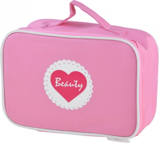 Práctico neceser rosa con cremallera