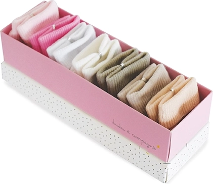 Doudou set de regalo de calcetines para niña 0–6 meses, 7 pares