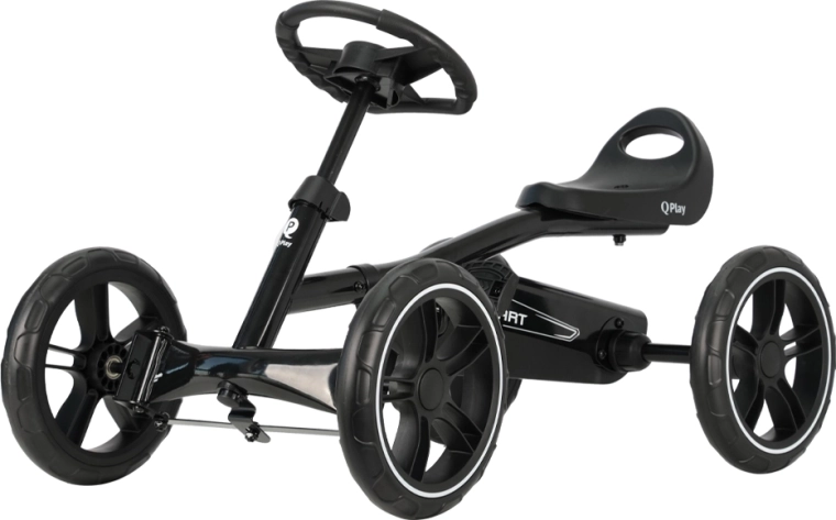 Qplay motokart a pedales go-kart verde militar para niños desde 3 años – Negro