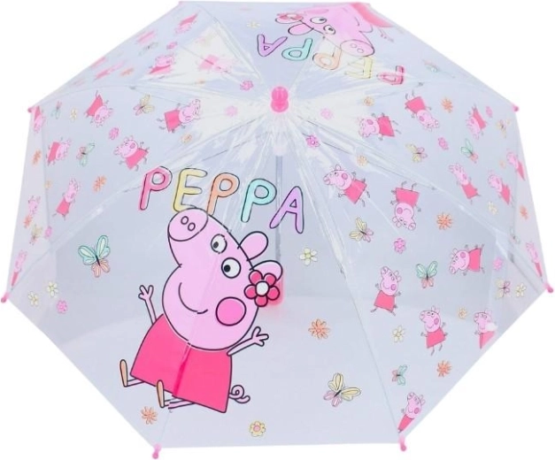 Paraguas infantil transparente Peppa Pig - 1 pieza