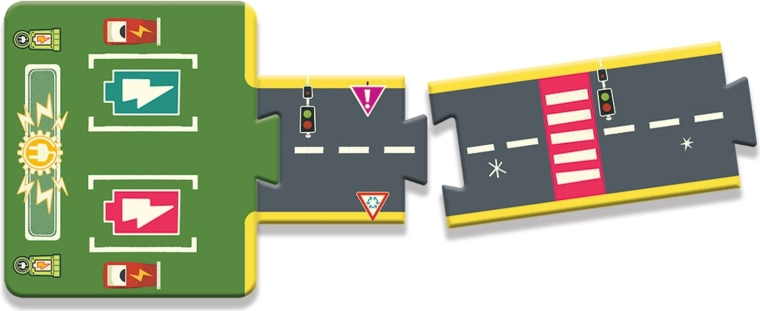 Carretera realista con elementos de tráfico