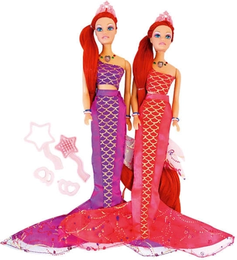 Muñeca sirena MaDe con luz, sonido y accesorios - 1 pieza