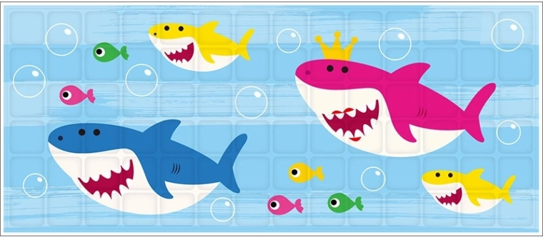 Pegatina decorativa de tiburón – decoración de pared impermeable 13 × 30 cm