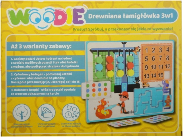 Juego lógico de madera 3 en 1 Woodie