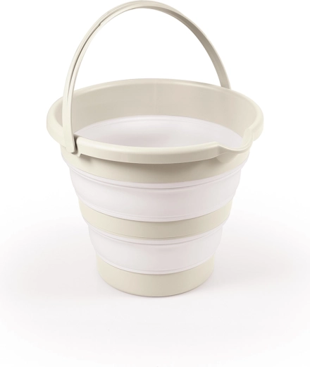 Cubo plegable para el baño de bebés, beige 31,5 × 40,5 × 31,5 cm