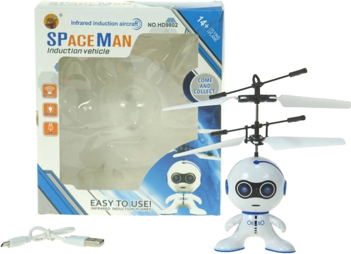 ADAR alienígena volador controlado con la mano con carga USB y luz LED