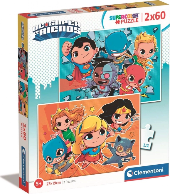 Puzzle DC Super Friends 2x60 piezas de Clementoni