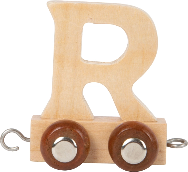 Vagón de madera con la letra R para tren de madera small foot