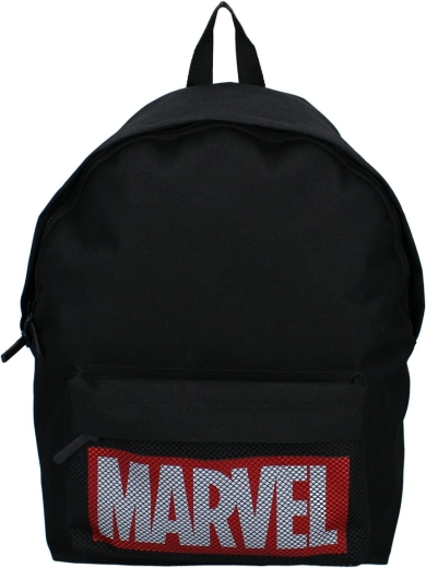 Diseño icónico de Marvel y práctico bolsillo delantero