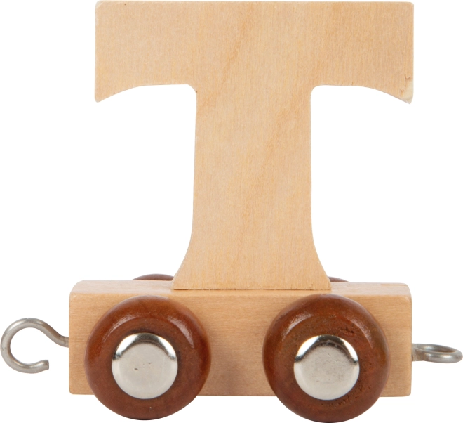 SMALL FOOT Vagón de madera para vía de tren – letra T