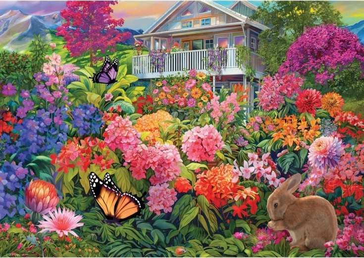 Puzzle Jardín de conejitos 104 piezas