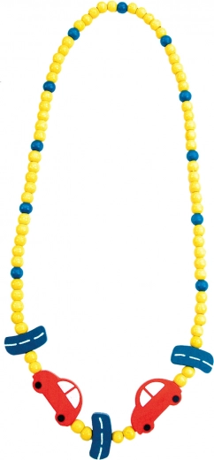 Collar de madera con cochecitos 23 cm (6 uds)