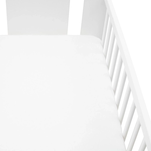 Sábana ajustable de jersey para cuna New Baby 120 × 60 blanca