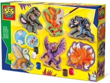 SES kit de moldeo con yeso y pinturas: criaturas míticas