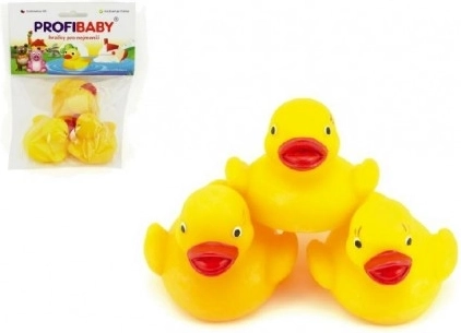 Profibaby pequeños patitos chirriantes para la bañera 6 cm (3 uds)