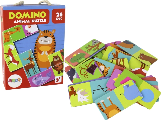 Juego lógico Puzzle Dominó Animales 28 piezas
