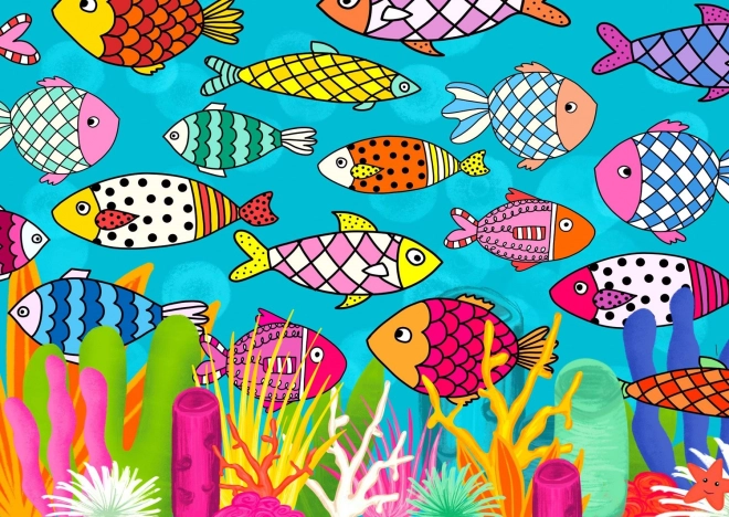 Puzzle de Peces con Patrón 1000 Piezas