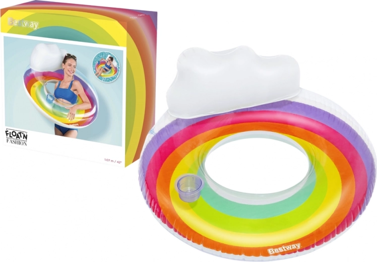 Flotador hinchable arcoíris de 107 cm BESTWAY