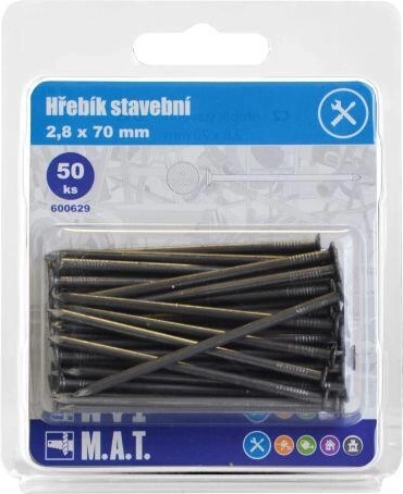 Clavos de construcción 70 × 2,8 mm, 50 uds.