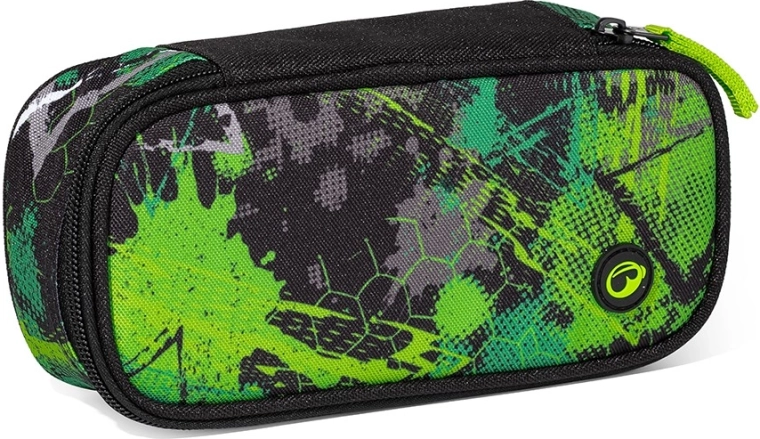 Estuche escolar para estudiantes Bagmaster LINCOLN 25 A verde-negro