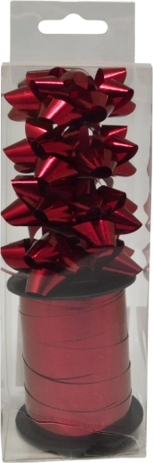 Set de lazos rojos para regalo con cinta de 10 m, 4 uds.