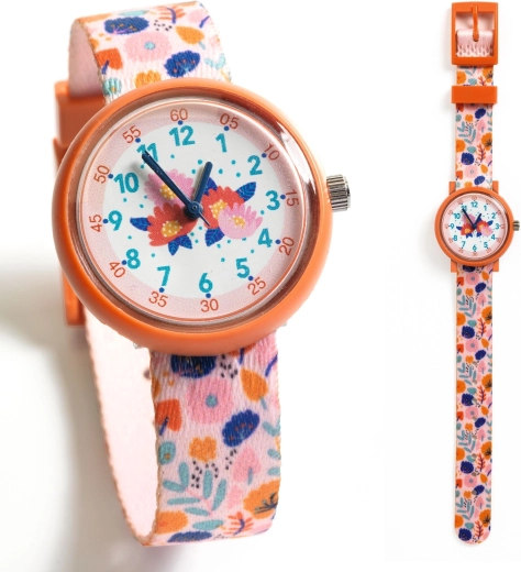 Reloj analógico infantil Djeco Flores