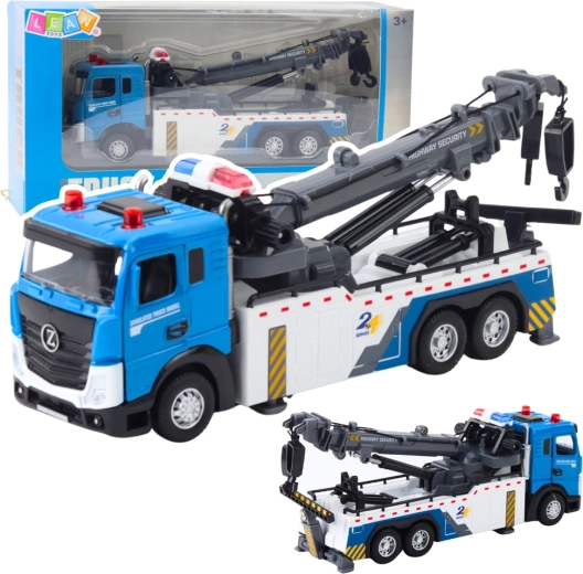 Camión grúa infantil con brazo extensible, luces y sonidos